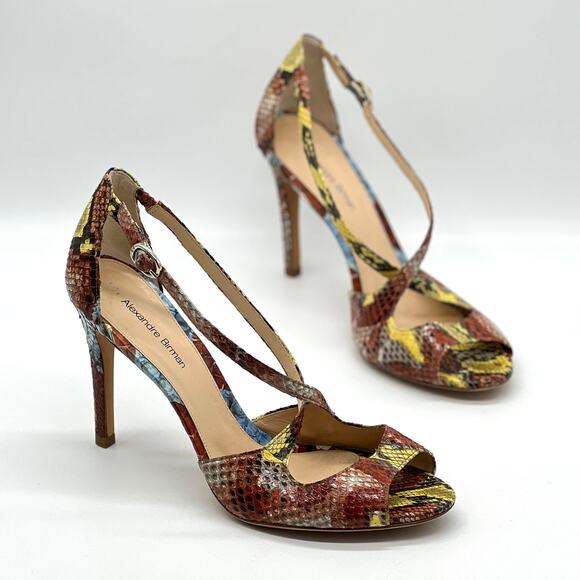 ALEXANDRE BIRMAN Python Leather Rainbow Heel Women